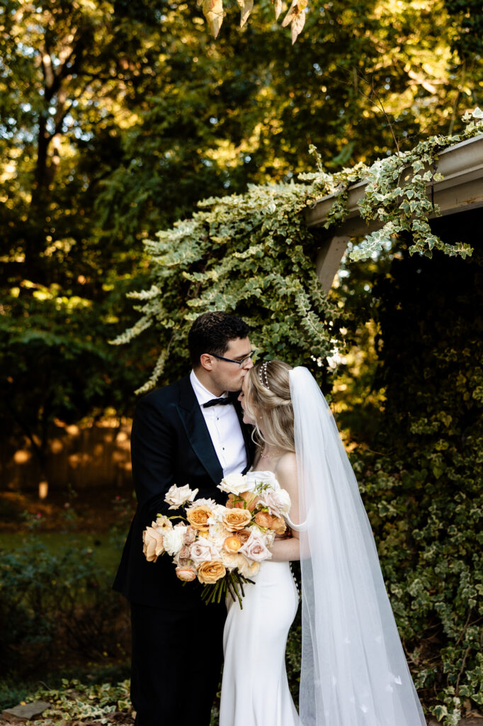 bride and groom on their wedding day