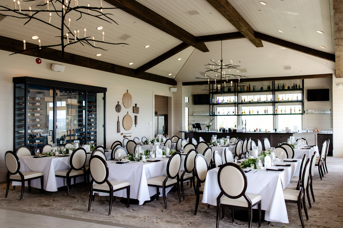 Waterfall club wedding reception